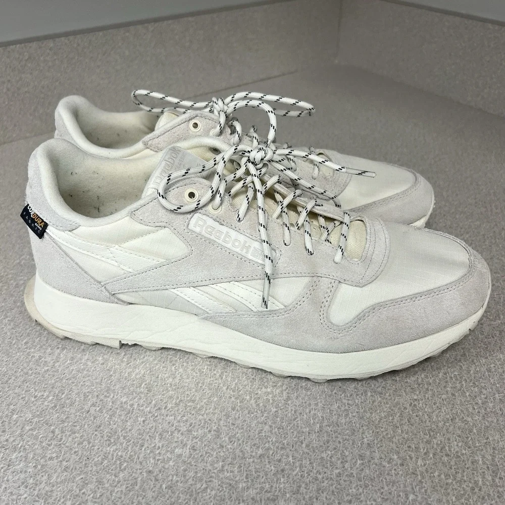 Reebok Men's Classic Leather Cordura White/cream Sneakers Size 11 EUC‎